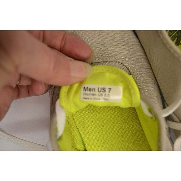 Vans Men's 7 Gray Neon Yellow Lace Up Shoes - Picture 9 of 11